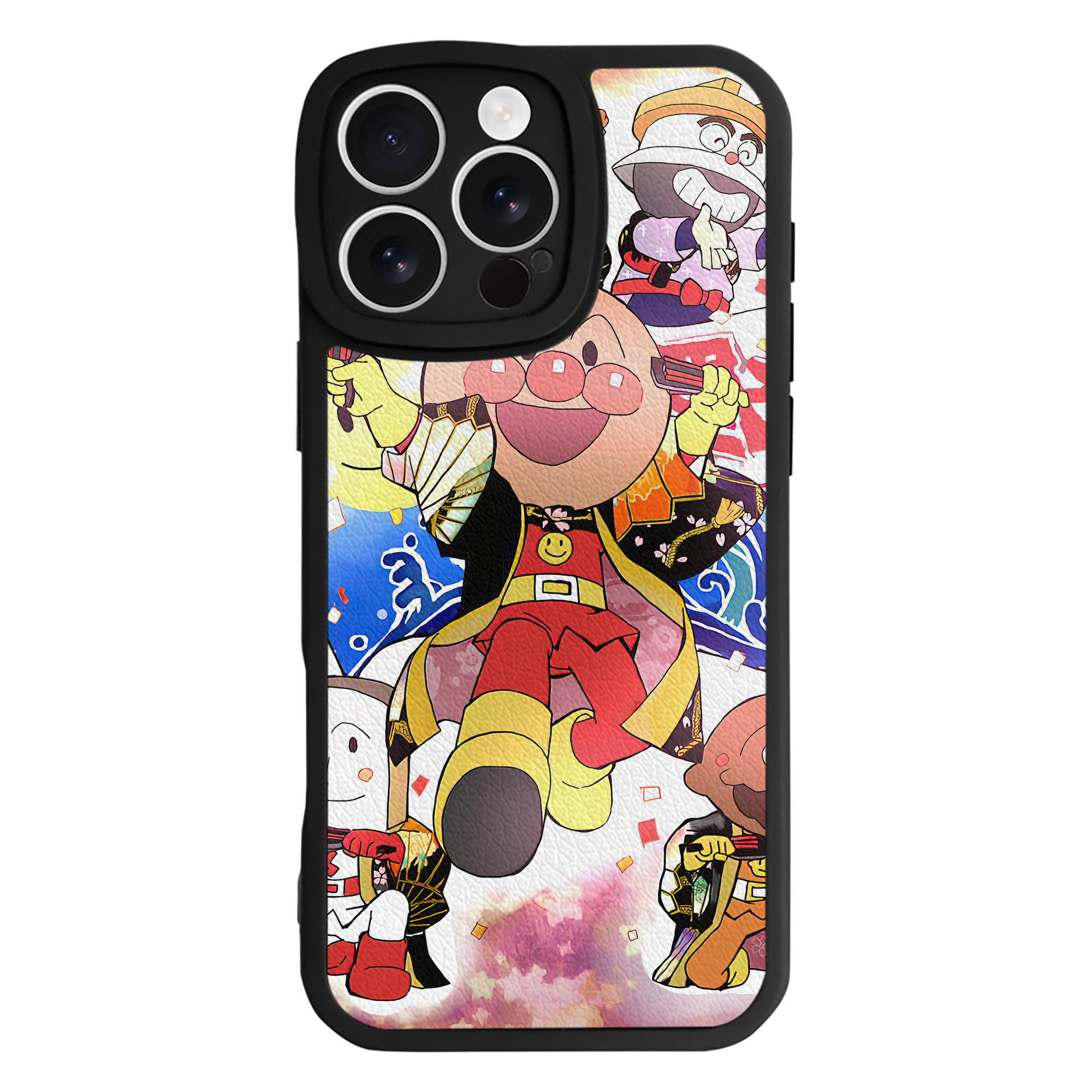 （画像用） アンパンマン Anpanman 【iPhone 16シリーズ対応】シリコンスマホケース（レザー調） 材質：シリコン